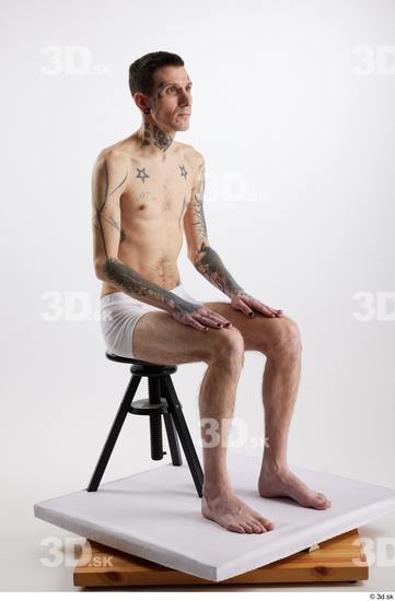 Man White Underweight Male Studio Poses