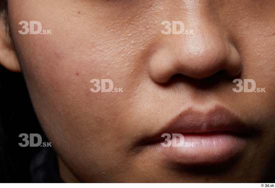 Face Mouth Nose Cheek Skin Woman Asian Slim Studio photo references