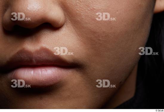 Face Mouth Nose Cheek Skin Woman Asian Slim Studio photo references