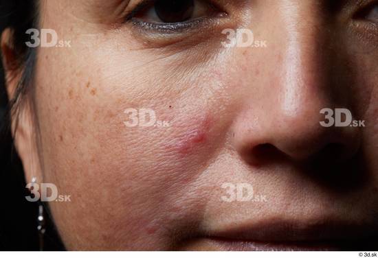 Face Nose Cheek Skin Woman Chubby Wrinkles Studio photo references