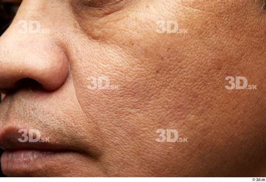 Face Mouth Nose Cheek Skin Man Black Chubby Wrinkles Studio photo references