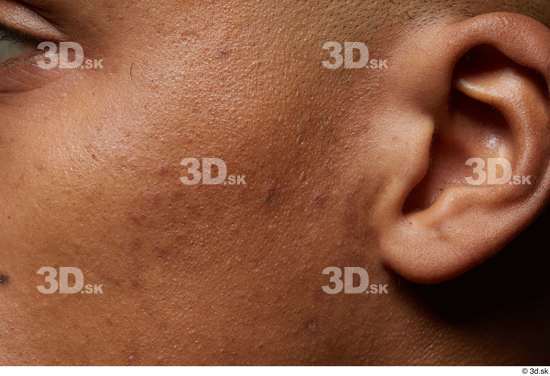 Face Cheek Ear Skin Man Black Slim Studio photo references