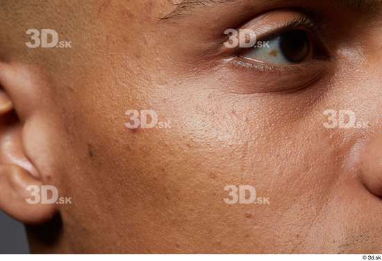 Eye Face Cheek Ear Skin Man Black Slim Wrinkles Studio photo references