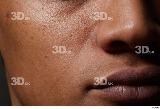 Face Mouth Nose Cheek Skin Man Black Slim Wrinkles Studio photo references