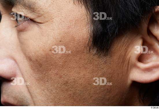 Eye Face Cheek Ear Hair Skin Man Slim Wrinkles Studio photo references