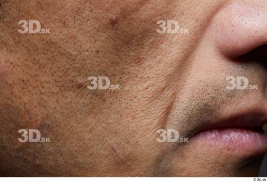 Face Mouth Cheek Skin Man Slim Wrinkles Studio photo references