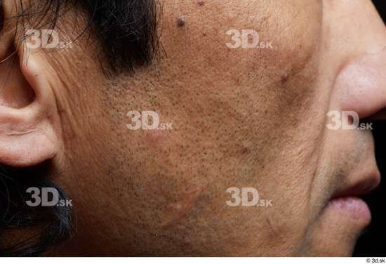 Face Mouth Cheek Ear Hair Skin Man Slim Wrinkles Studio photo references