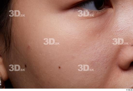 Face Cheek Skin Woman Slim Studio photo references