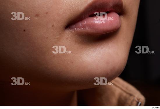 Face Mouth Cheek Skin Woman Slim Studio photo references