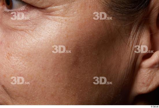 Face Cheek Ear Skin Woman Slim Wrinkles Studio photo references