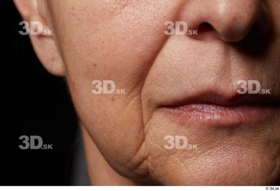 Face Mouth Nose Cheek Skin Woman Slim Wrinkles Studio photo references