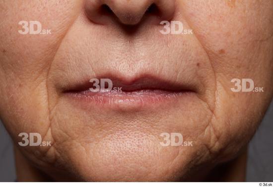 Face Mouth Nose Cheek Skin Woman Slim Wrinkles Studio photo references