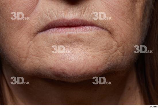 and more Mouth Cheek Skin Woman Chubby Wrinkles Studio photo references