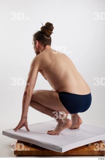 Man White Slim Male Studio Poses