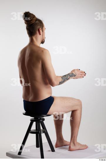 Man White Slim Male Studio Poses