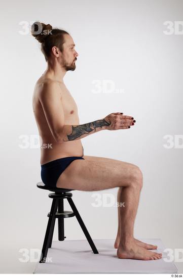 Man White Slim Male Studio Poses