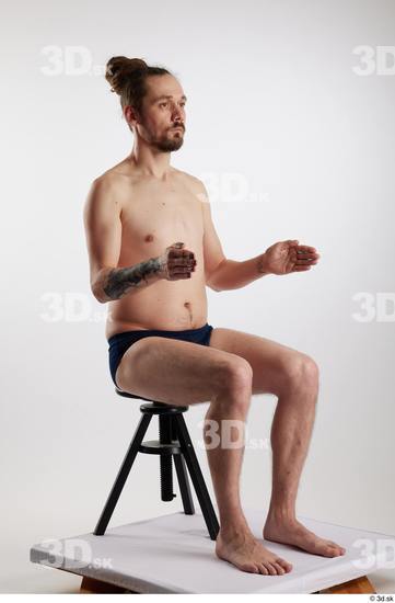 Man White Slim Male Studio Poses