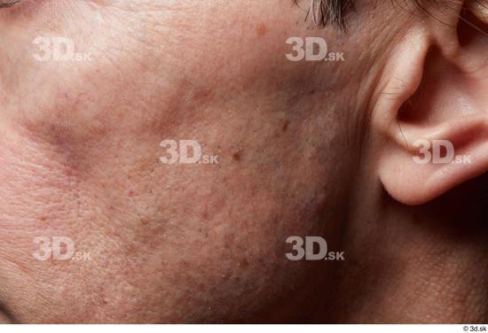 Face Cheek Ear Skin Man Slim Wrinkles Studio photo references