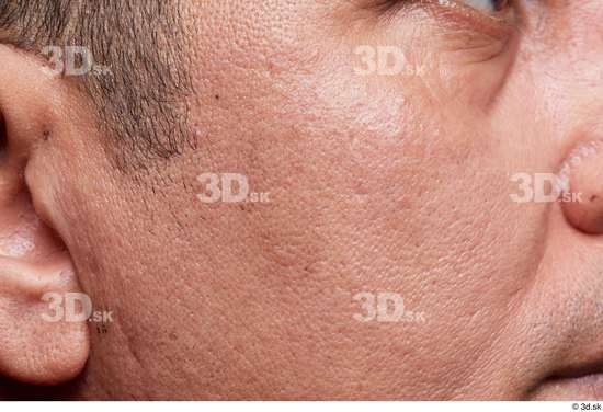 Face Cheek Ear Hair Skin Man Slim Wrinkles Studio photo references