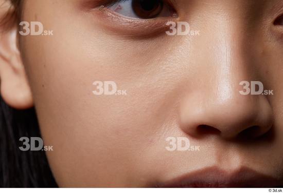 Eye Face Mouth Nose Cheek Skin Woman Asian Slim Studio photo references