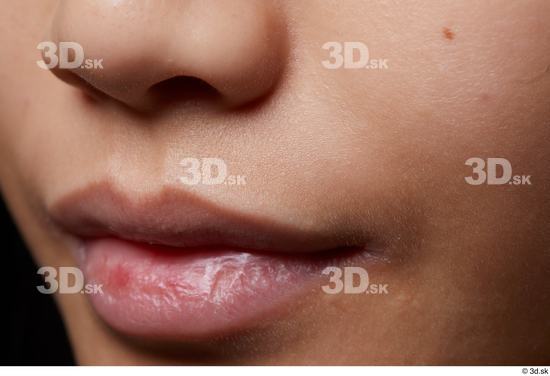 Face Mouth Nose Cheek Skin Woman Asian Slim Studio photo references