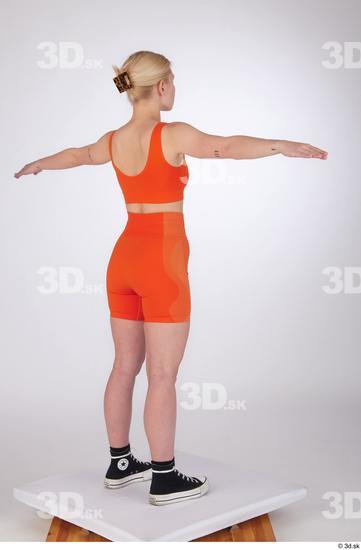 Woman White Slim Female Studio Poses