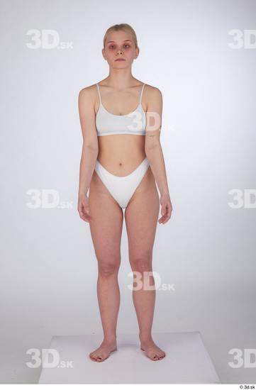 Woman White Slim Female Studio Poses