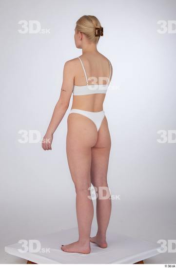 Woman White Slim Female Studio Poses