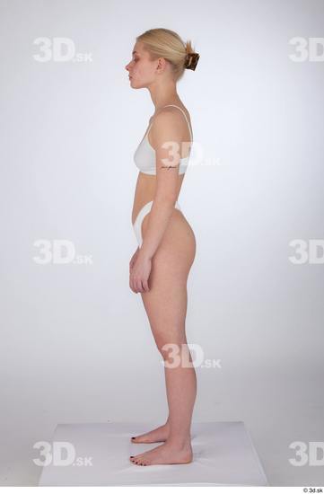 Woman White Slim Female Studio Poses