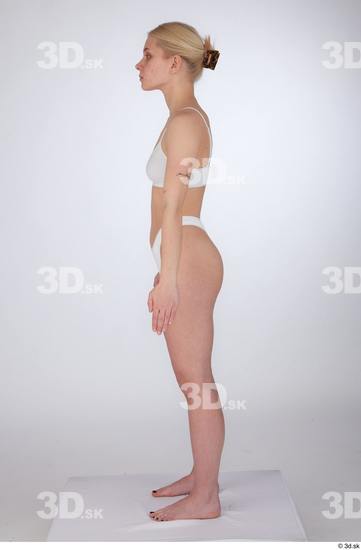 Woman White Slim Female Studio Poses