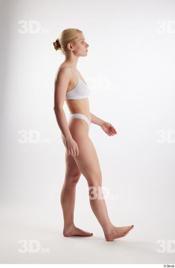 Woman White Slim Female Studio Poses