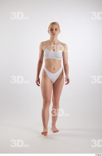 Woman White Slim Female Studio Poses