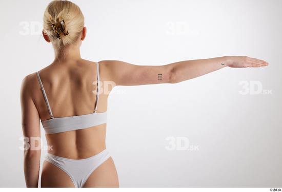 Woman White Slim Female Studio Poses