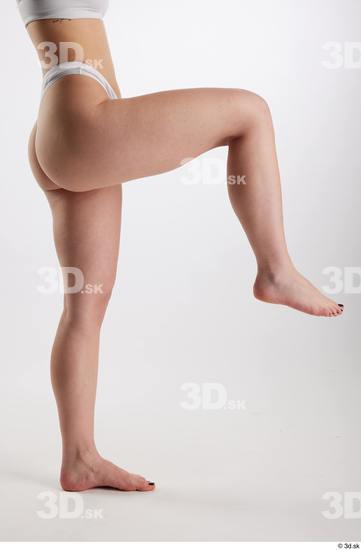 Woman White Slim Female Studio Poses