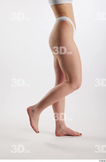 Woman White Slim Female Studio Poses