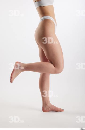 Woman White Slim Female Studio Poses