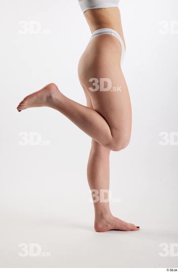 Woman White Slim Female Studio Poses