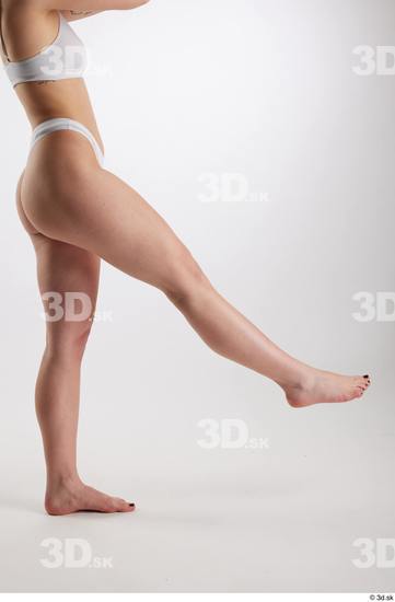 Woman White Slim Female Studio Poses