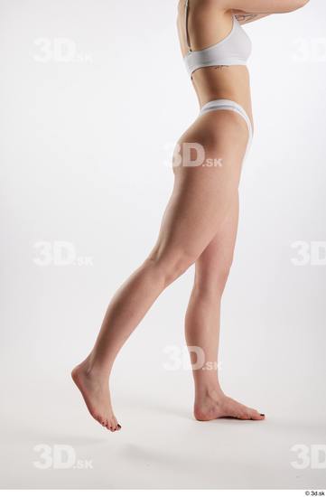 Woman White Slim Female Studio Poses