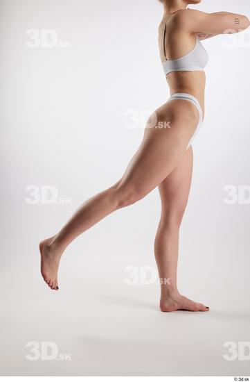 Woman White Slim Female Studio Poses