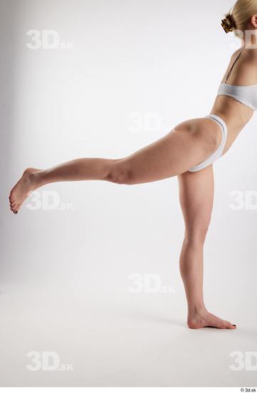 Woman White Slim Female Studio Poses