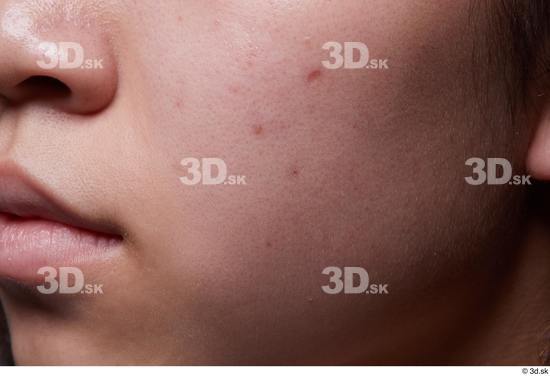 Face Mouth Nose Cheek Skin Woman Asian Slim Studio photo references