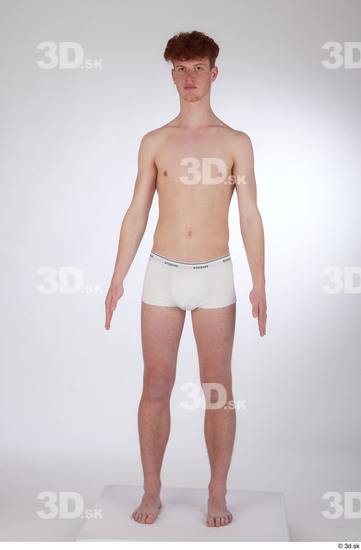 Man White Slim Male Studio Poses