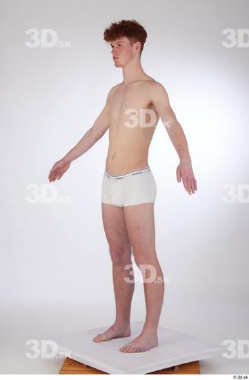 Man White Slim Male Studio Poses