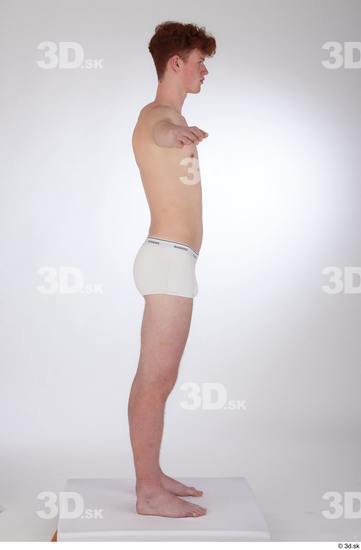 Man White Slim Male Studio Poses