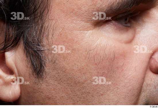 Eye Cheek Ear Hair Skin Man Chubby Wrinkles Studio photo references