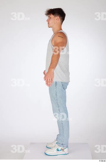 Man White Athletic Male Studio Poses