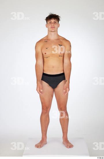 Man White Athletic Male Studio Poses