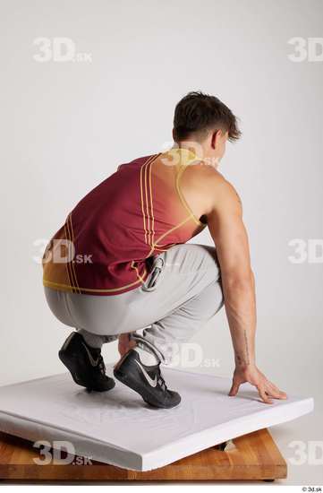 Man White Athletic Male Studio Poses