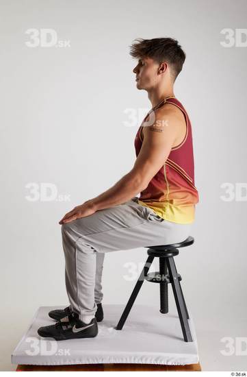 Man White Athletic Male Studio Poses